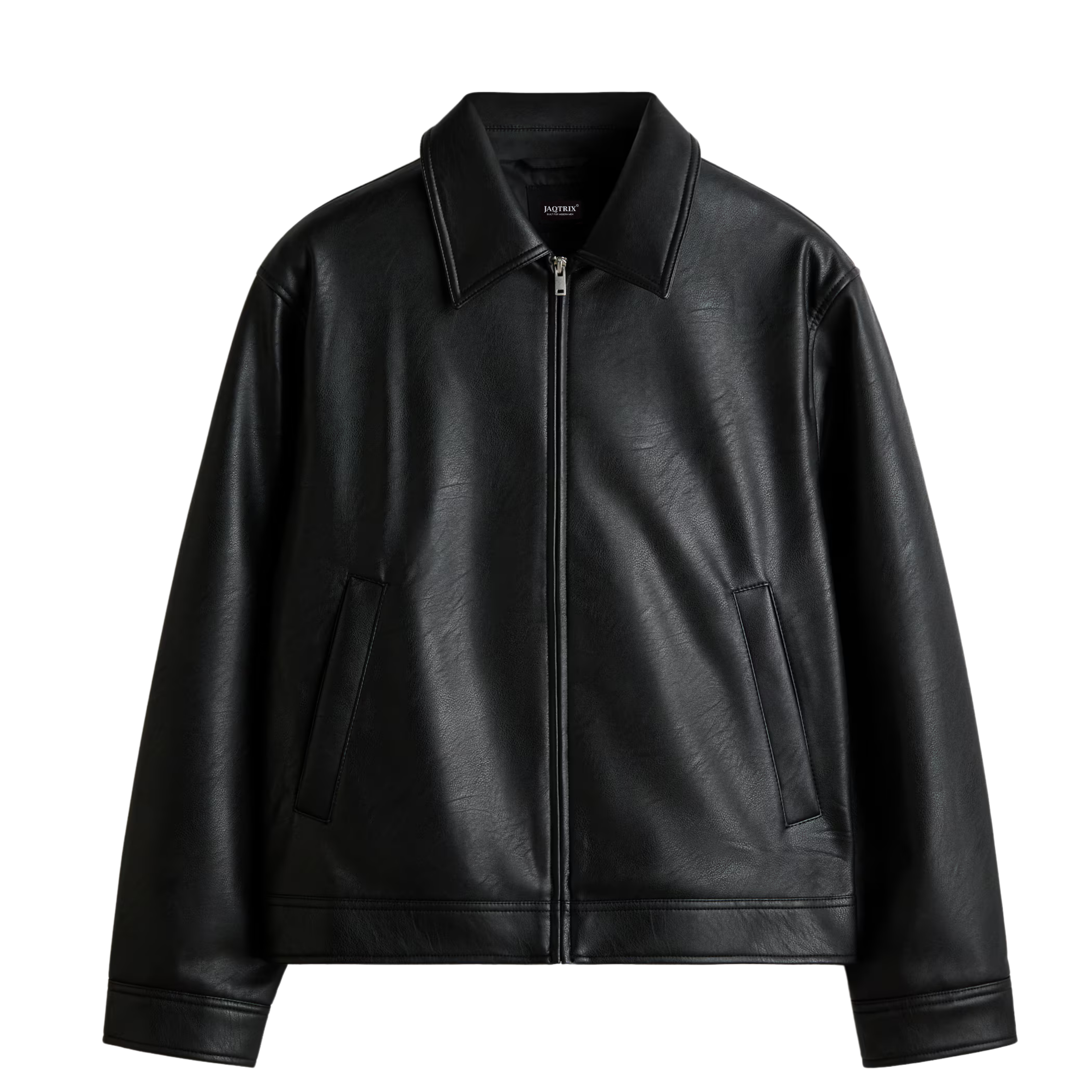 COLLARED LEATHER JACKET