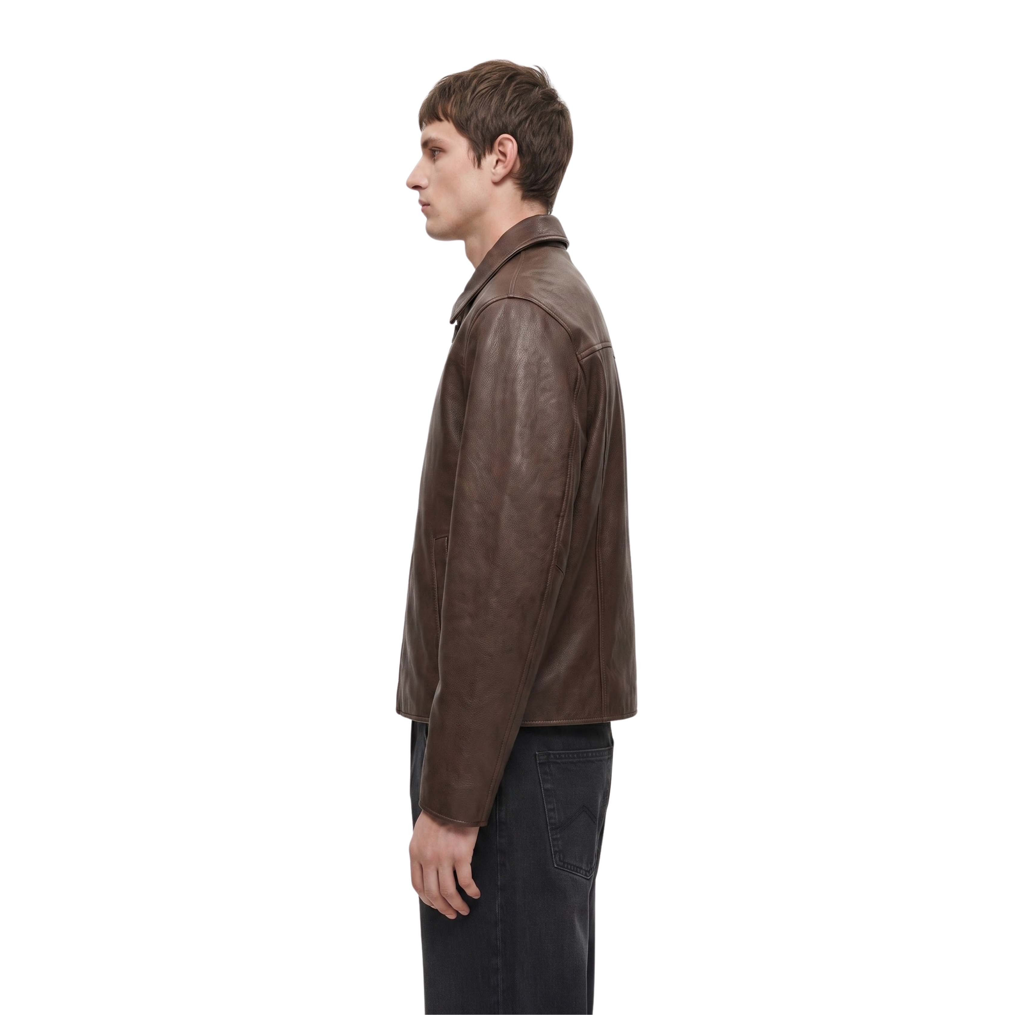 CLASSIC BROWN LEATHER JACKET