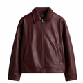 COLLARED LEATHER JACKET