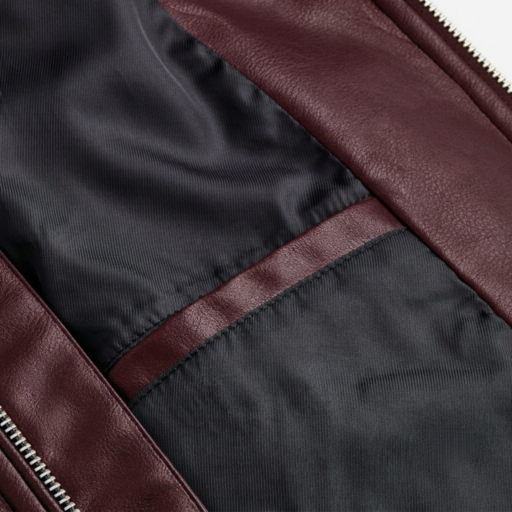 COLLARED LEATHER JACKET