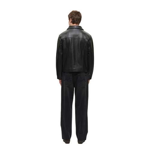 COLLARED LEATHER JACKET