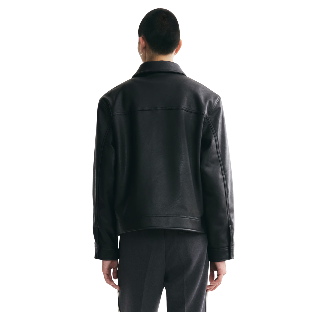 COLLARED LEATHER JACKET